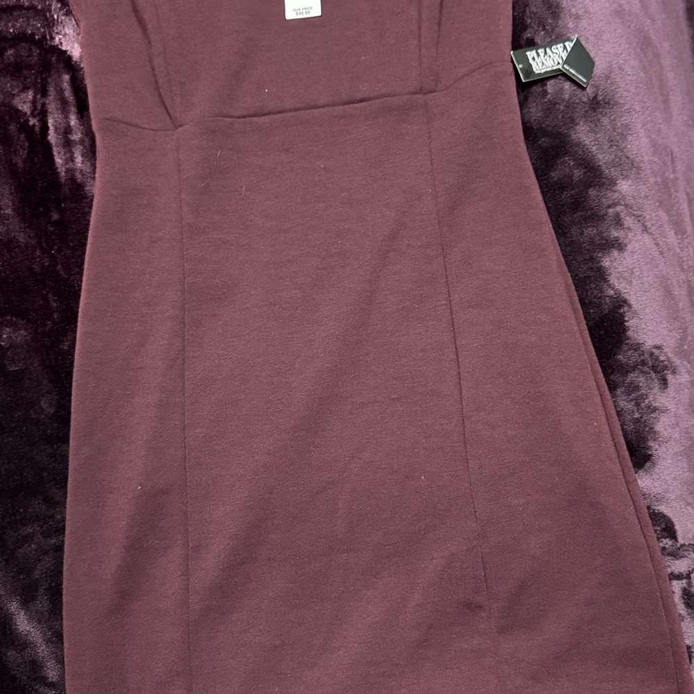 New York & Company Purple Sheath Dress Sweetheart Neckline